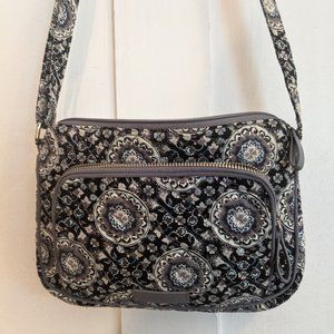 Vera Bradley Charcoal Medallion RFID Lil Hipster